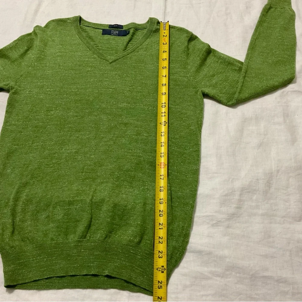 J Crew Mens Green‎ 100% Cotton Pullover Sweater Long Sleeve Crew Neck  SZ Small